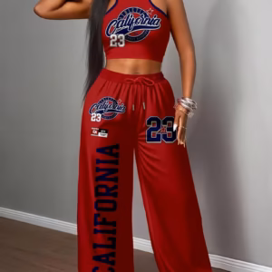 2pcs Women'S Casual Vest and Pants Set